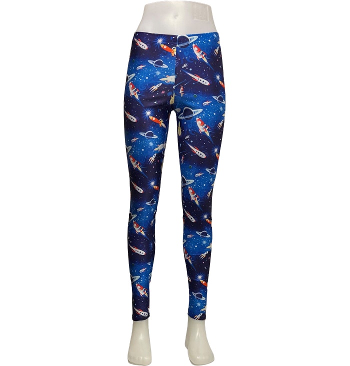 Galaxy Rymdskepp Leggings