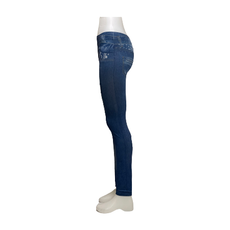 Mönstrade Jeans Leggings med tryck Blå