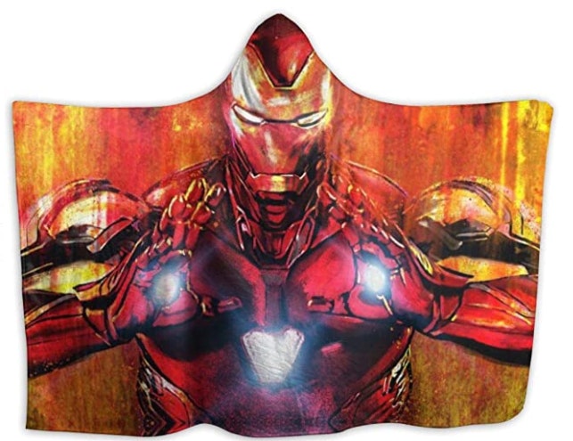 Plush Filt Pläd med Huva Ironman