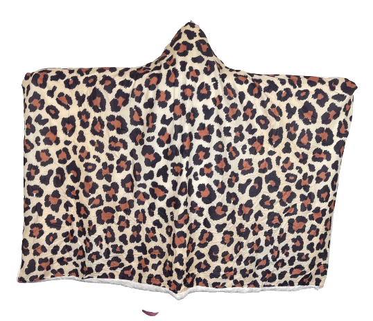 Plush Filt Pläd med Leopard Mönster - Leggingslagret