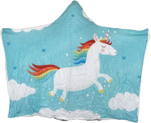 Plush Filt Pläd med Huva Unicorn