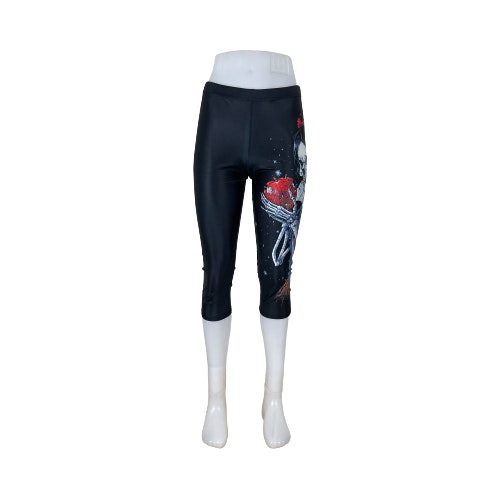 Skelett Flickan Capri Leggings