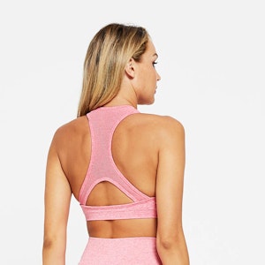 Rosa Träningstopp sport-bh med nät rygg