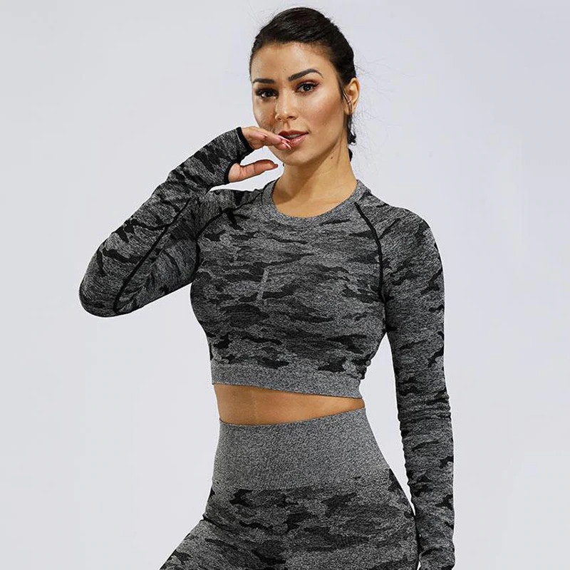 Camo Crook topp Träningstopp