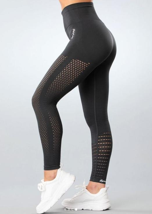 Gymshout Mörkgrå Seamless Tights Leggings Mesh