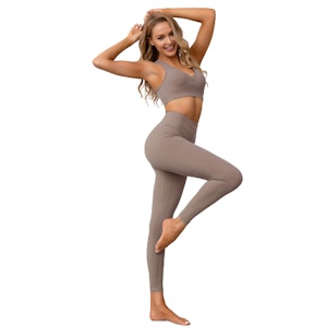 Sport-BH och Leggings 2-dels Set Espresso Träningsset
