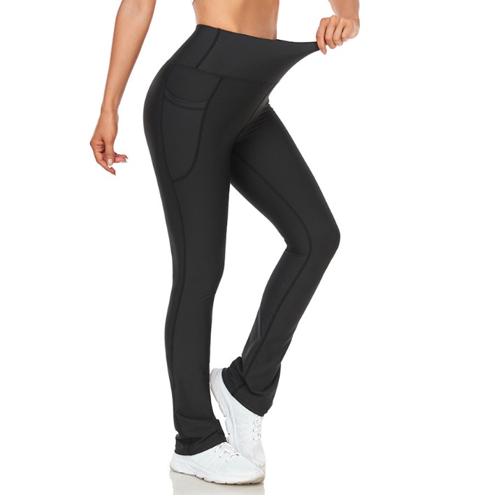 Svarta Leggings Med 2 Fickor