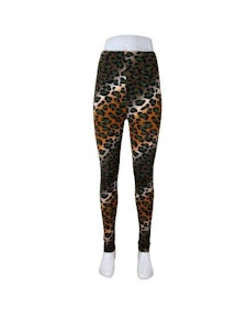 Mjuka Leopard Leggings O/S