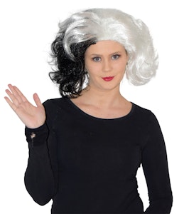 Svartvit Peruk Diva Cruella