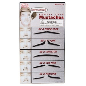 Smala Lösmustascher Set med 5 st