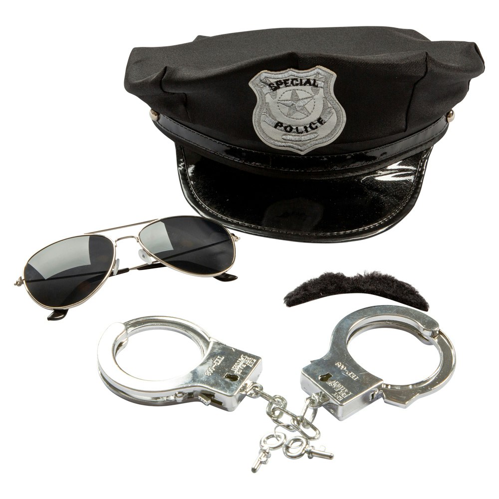 Polis set vuxen Halloween Maskerad