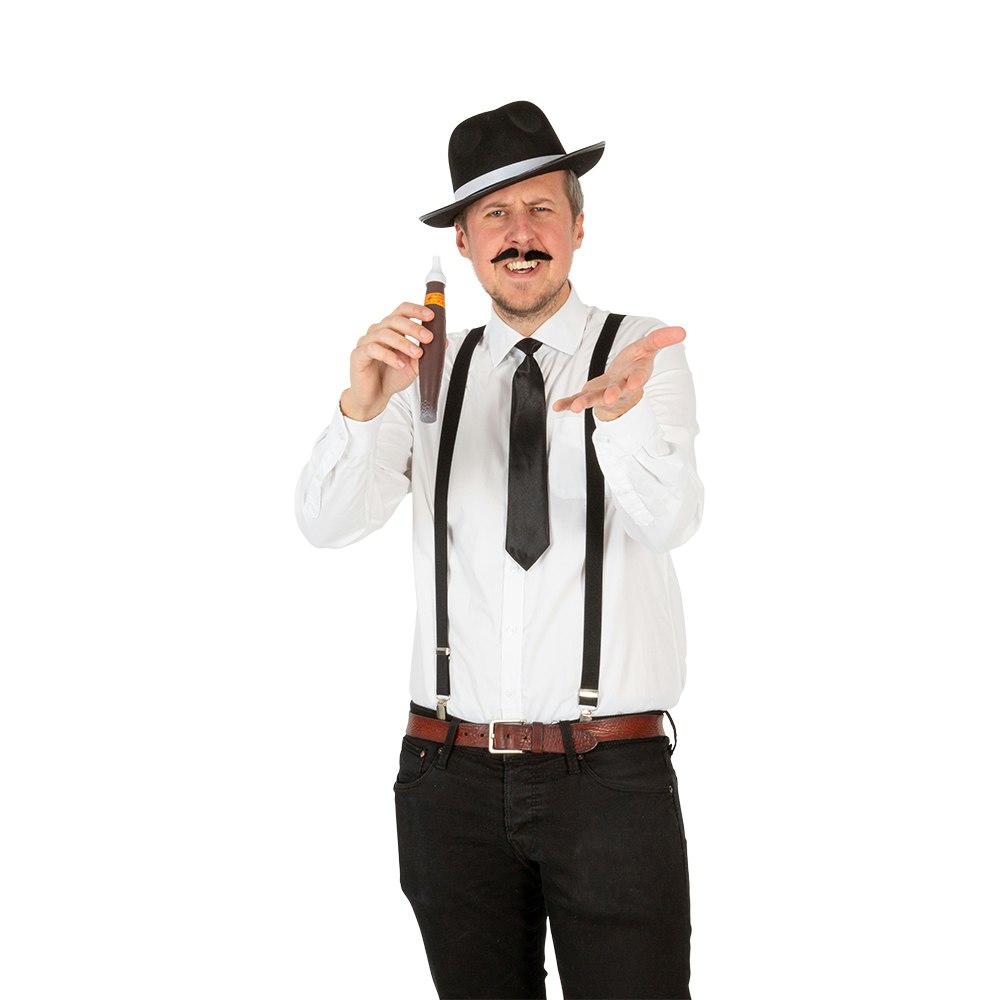 Kit Gangster vuxen Halloween Maskerad