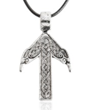 Halsband Wolf Rune Amulet Hänge Norse Vikings Myth
