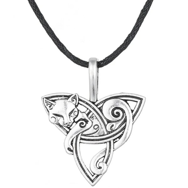 Halsband Keltisk Symbol Räv/Katt Wicca Pagan Mytologi