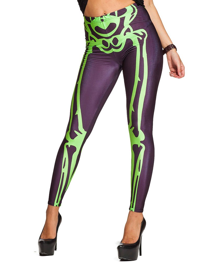 Green Skeleton Leggings