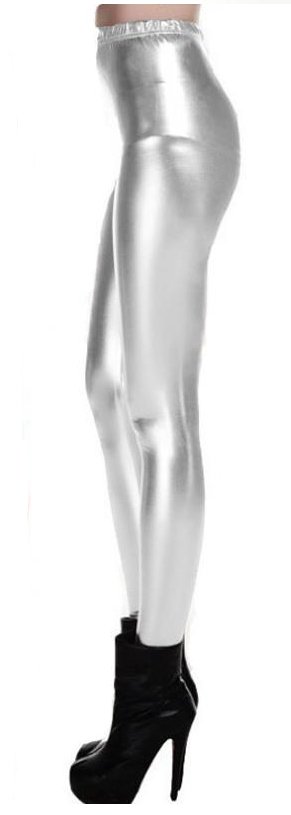Silver Metallic Leggings