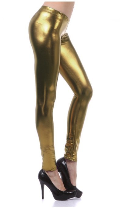 Gold Metallic Leggings
