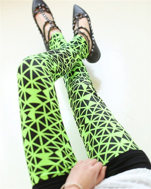 Green Fluorescent Leggings