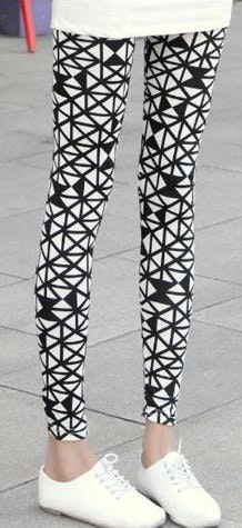 White Tribal Leggings