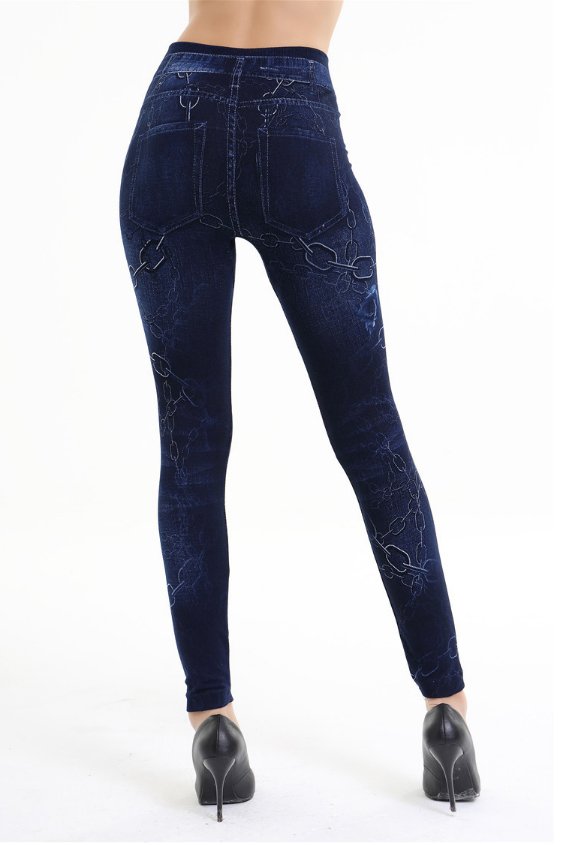 Jeans Leggings with chain print