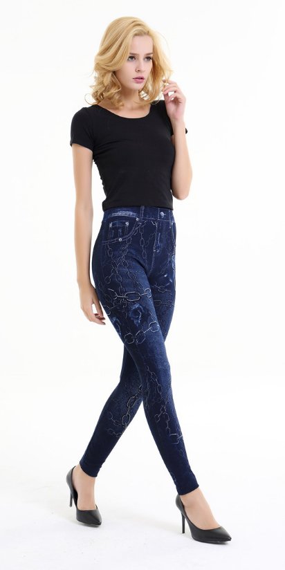 Jeans Leggings with chain print