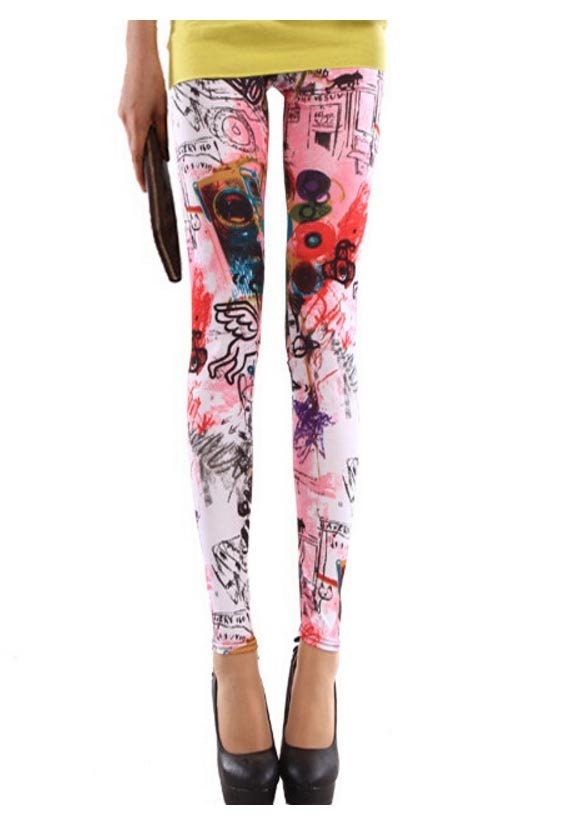 Pink Tattoo Art Leggings