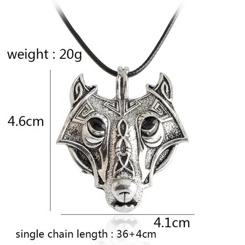 Norse Wolf Vikings Necklace Halsband