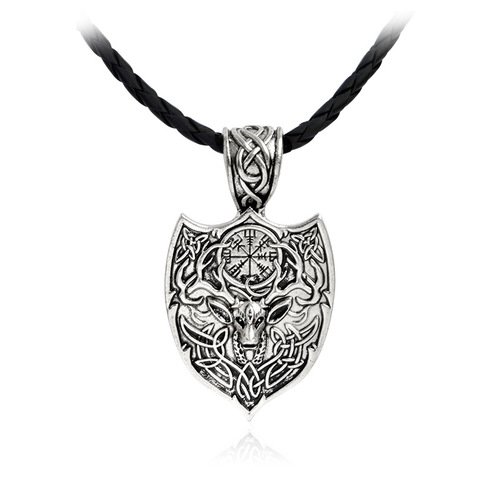Shield Amulet Vikings Necklace Halsband