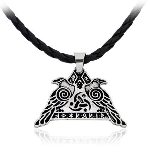 Legends Rune Odin's Crow Hammer Vikings Necklace Halsband