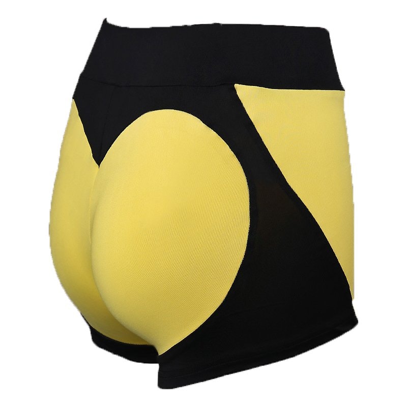 Svart gula hjärtan shorts