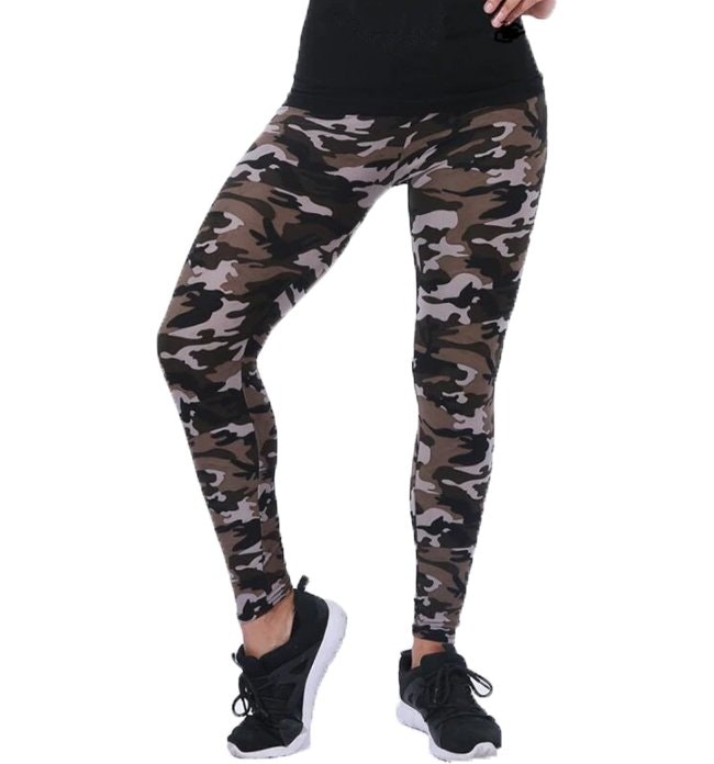 Kamouflage Leggings Brun