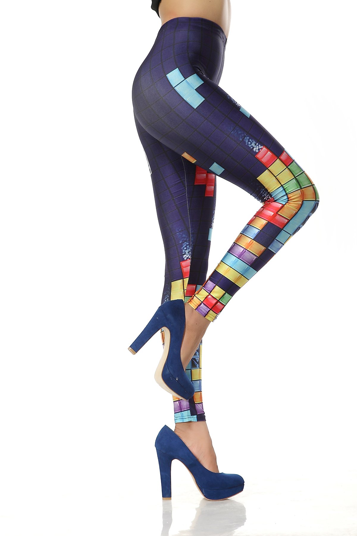 Färgglada Tetris Leggings