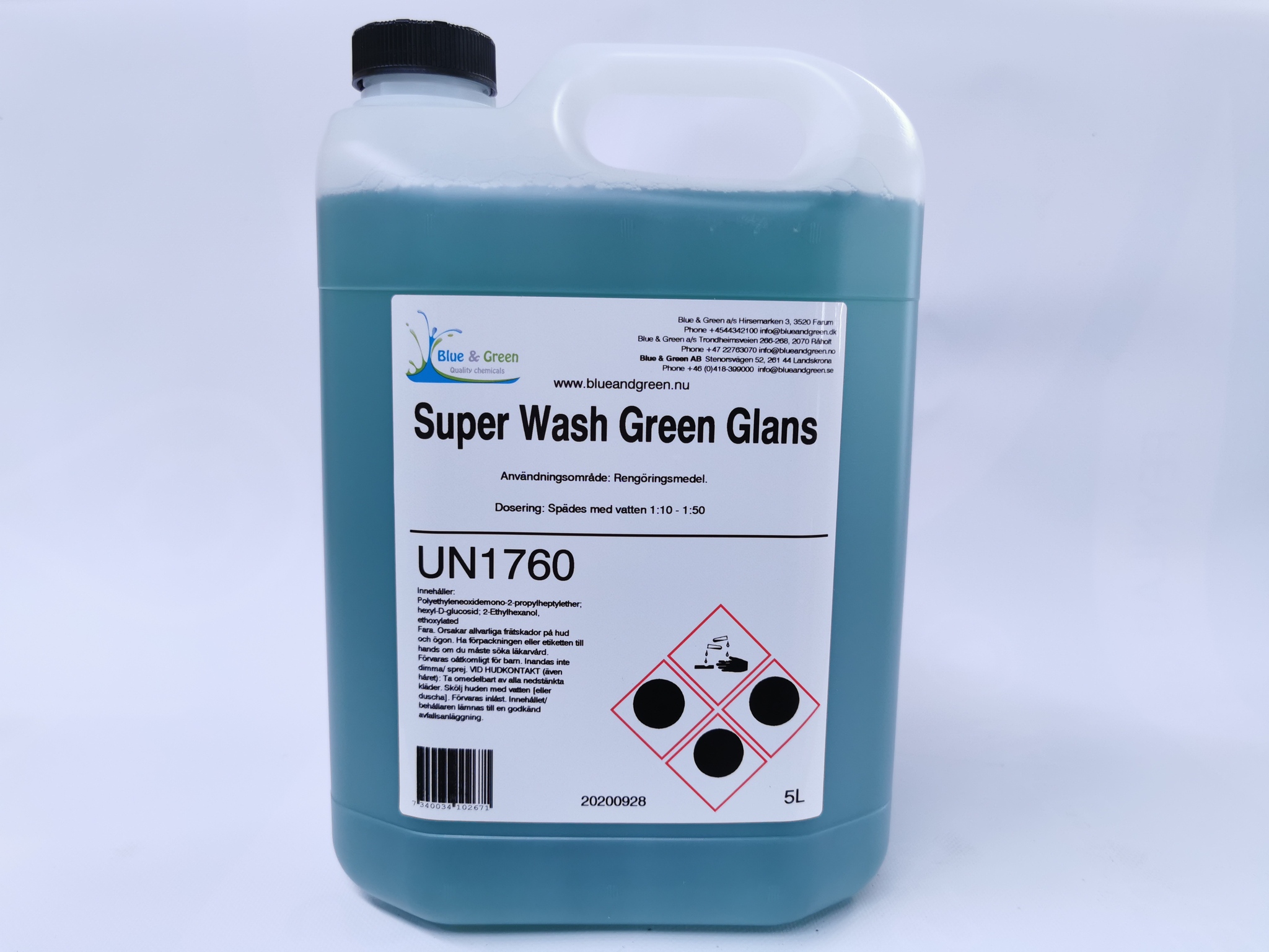 Blue & Green  Alkalisk Wash Green Glans 5L