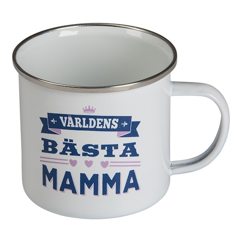 VIT EMALJMUGG RETRO MAMMA 4 DL