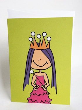 Kort med kuvert - Prinsessa