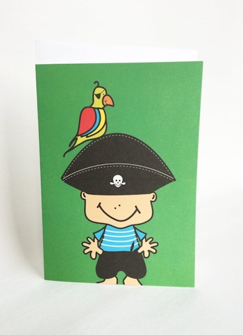 Kort med kuvert - Pirat