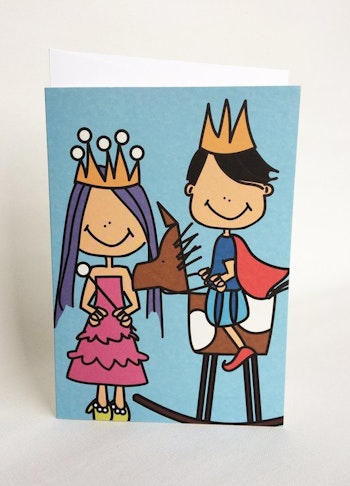 Kort med kuvert - Prins & Prinsessa