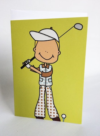Kort med kuvert - Golfare