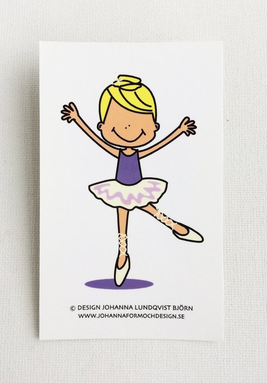 Minikort - Dansös - Johanna Form & Design webbshop