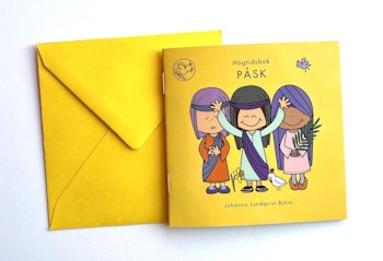 Högtidsbok Påsk med kuvert. Liten fyll-i-bok för barn 3-9 år