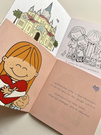 Högtidsbok Gudstjänst - Liten fyll-i-bok för barn 3-9 år