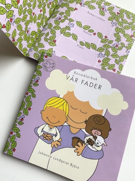 Bönmålarbok Vår Fader. Liten fyll-i-bok för barn 3-9 år
