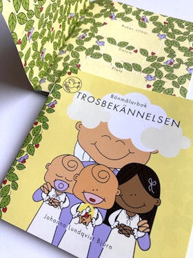 Bönmålarbok Trosbekännelsen. Liten fyll-i-bok för barn 3-9 år