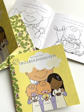 Bönmålarbok Trosbekännelsen. Liten fyll-i-bok för barn 3-9 år