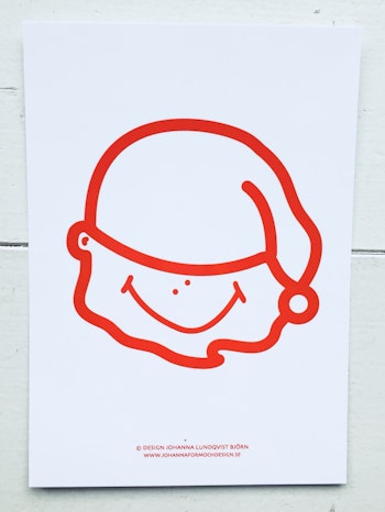 Julkort Tomte - vykort