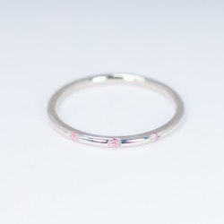 Signe ring silver - rosa safir