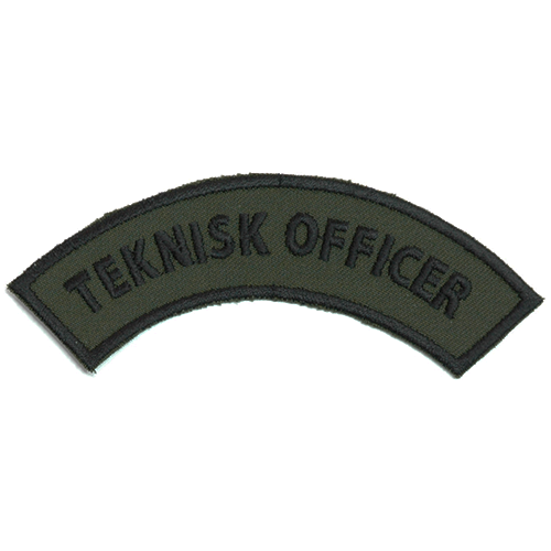 Teknisk officer tygbåge grön klisterbaksida (980105), leverans normalt inom 48 timmar