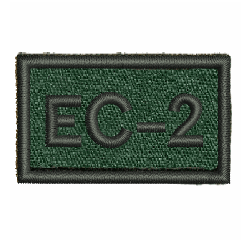 Gruppmärke EC-2, tygmärke med värmeklisterbaksida (980557), leverans normalt inom 48 timmar