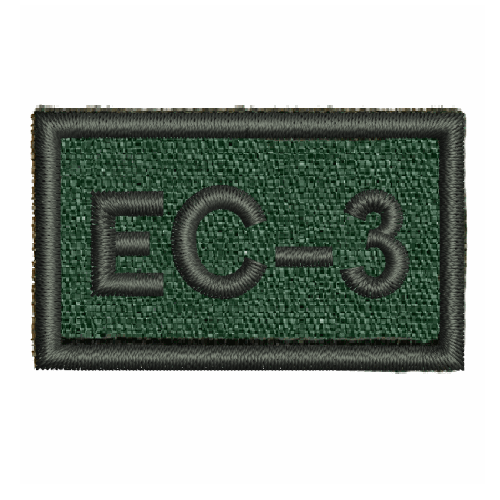 Gruppmärke EC-3, tygmärke med kardborre (980534), leverans normalt inom 48 timmar