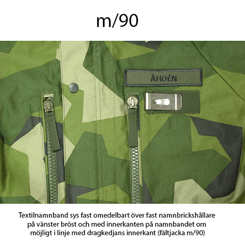 Militära namnband gröna med svart text, 5-pack, (980004) leverans normalt inom 48 timmar
